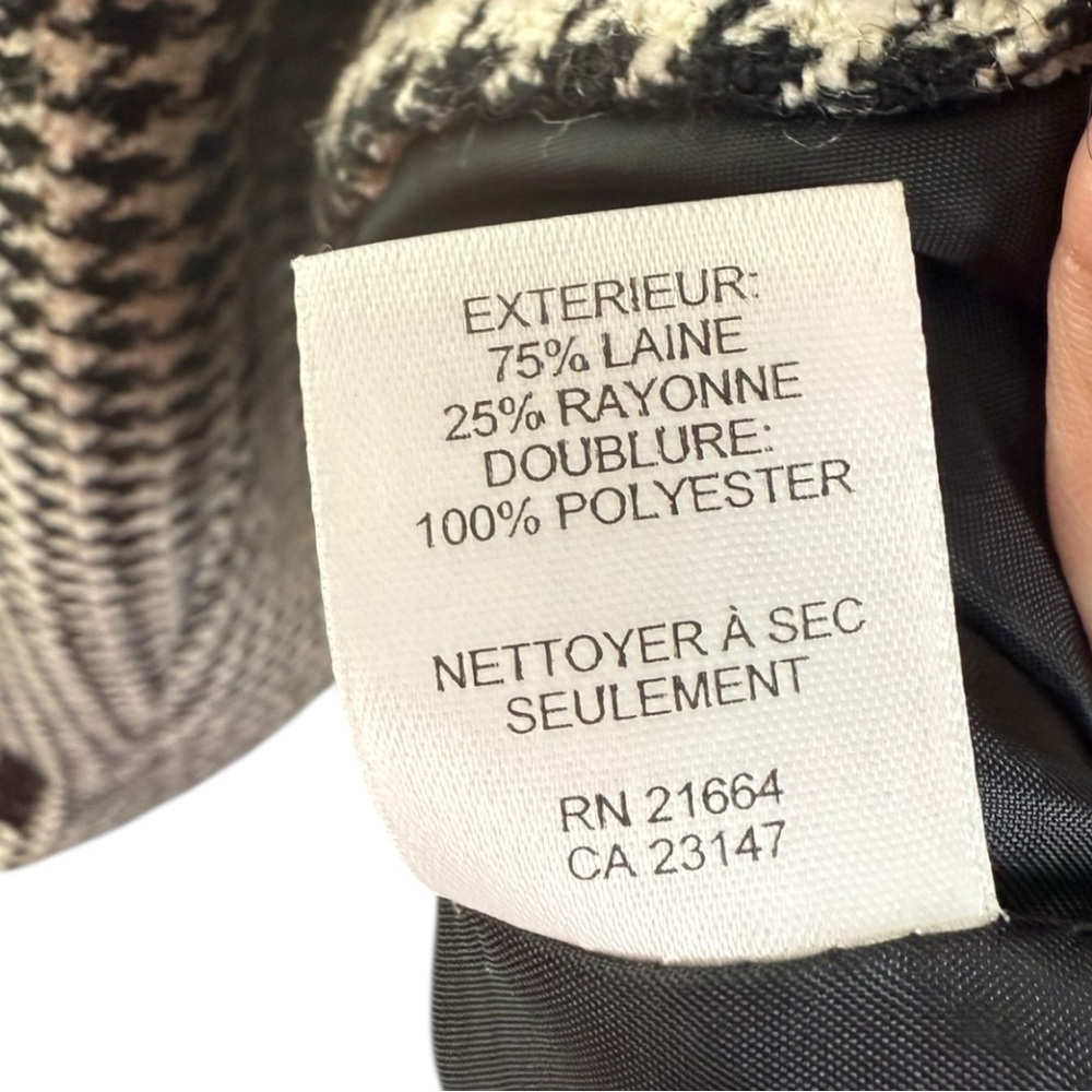 Talbots Classic Black and White Houndstooth Blazer - Picture 5 of 7